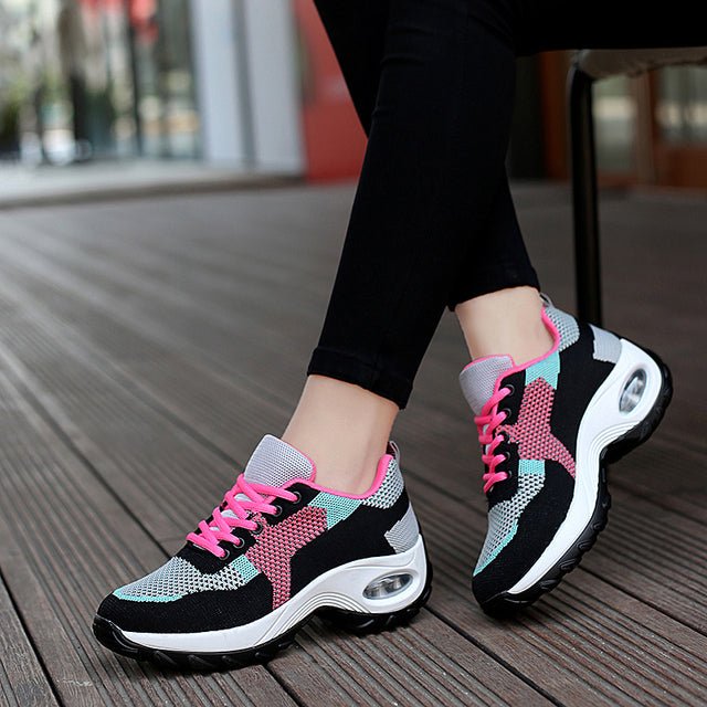 Casual Mesh Sneakers For Women - Boots BootiesShoesbasketball sneakerscolorblock sneakerorthopedic sneakers
