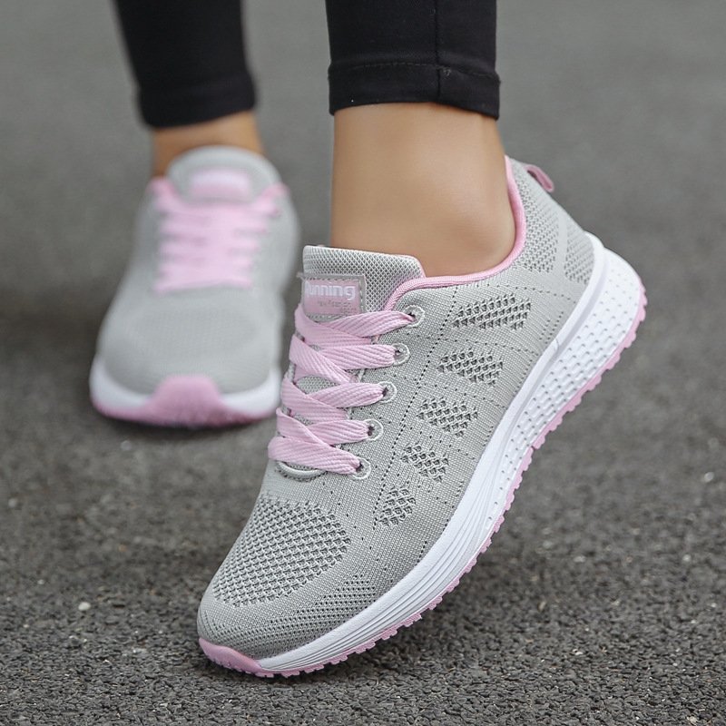 Casual Running Women Shoes Women Lace-Up Mesh Light Breathable Shoes Female Women Casual Shoes - Boots BootiesShoesbasketball sneakerscolorblock sneakerorthopedic sneakers
