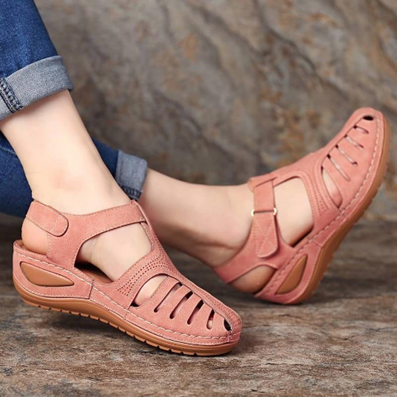 Comfort Wedge Sandal For Women - Boots BootiesShoescute orthopedic sandalsFlat Sandalsladies sandals