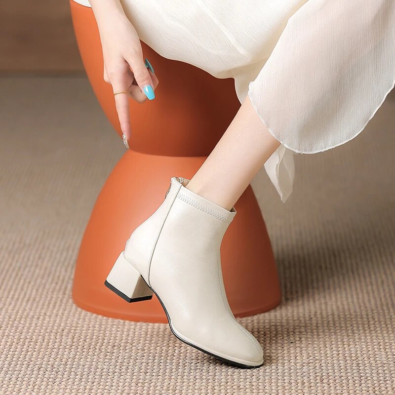 Square Toe Thick Heel Boots