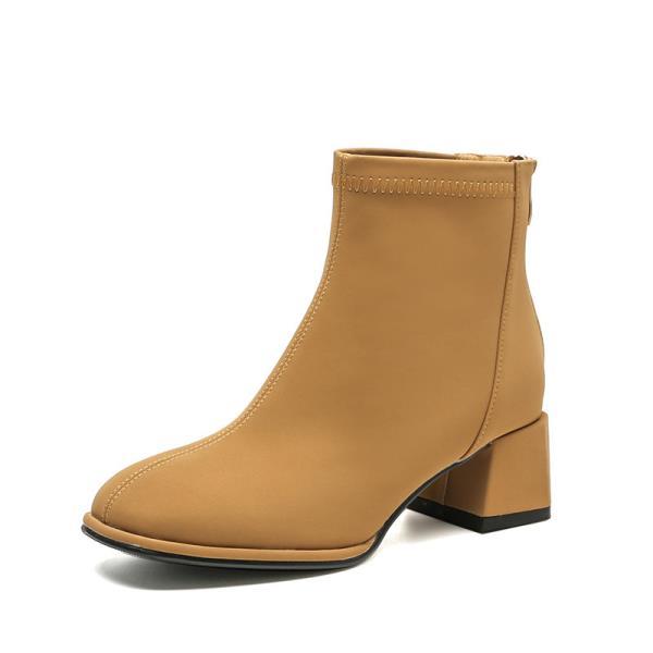 Square Toe Thick Heel Boots