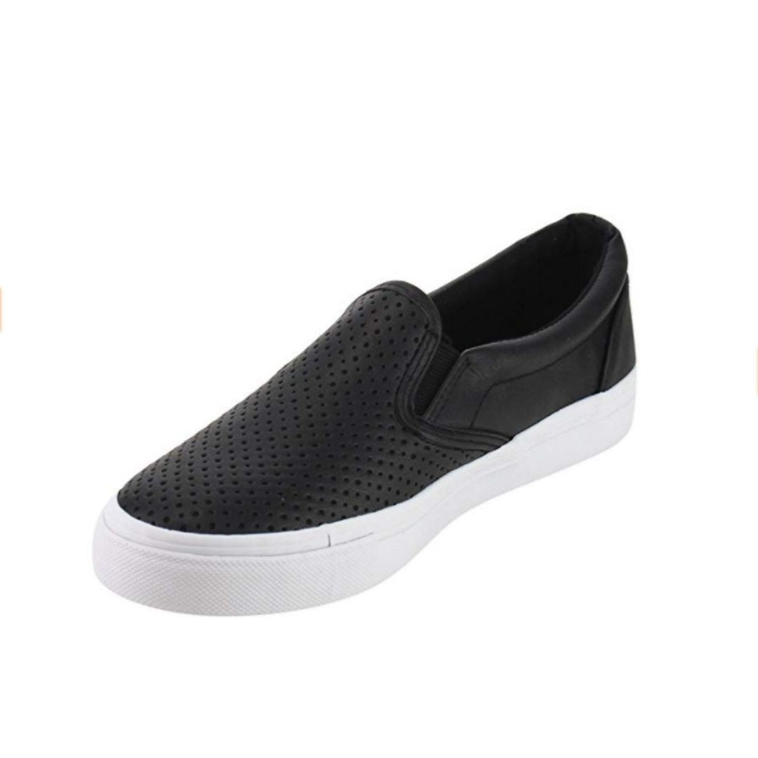 Slip On Flat Round Toe Sneaker Shoes - Boots BootiesShoesblack platform loaferscolorblock sneakerflat loafers womens