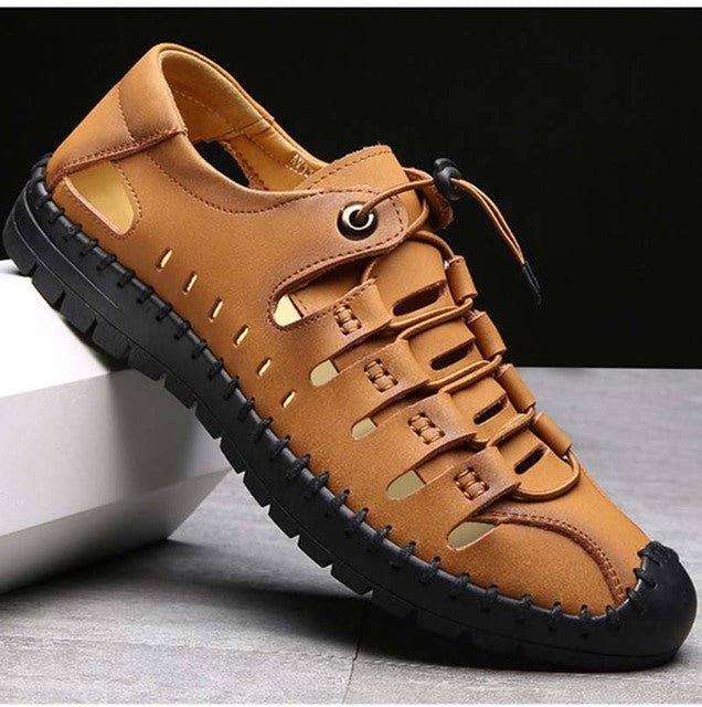 Summer Men Hollow Breathable Sandals - Boots BootiesShoesFlat Sandalsortho sandalsorthopedic sandals