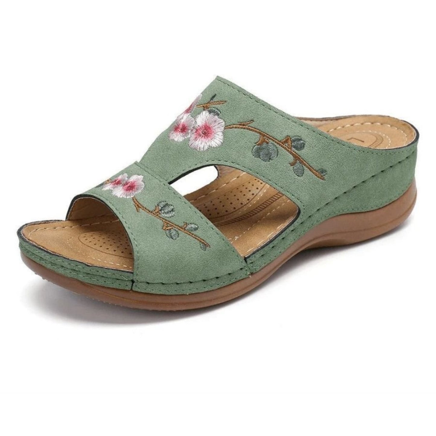 Women's Flower Embroidered Arch Support Vintage Casual Wedges Sandals - Boots BootiesShoescute orthopedic sandalsFlat Sandalsladies sandals