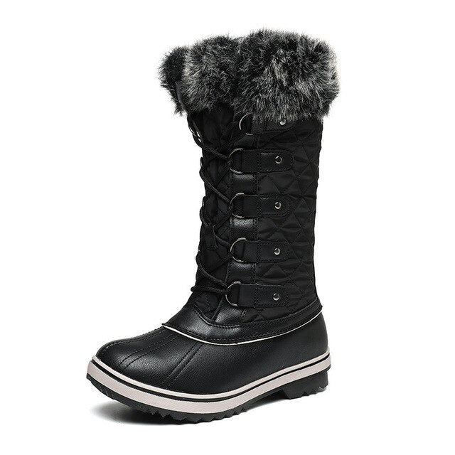 Women's Mid Calf Thick Fur Snow Boots - Boots BootiesShoesbest winter bootsbest winter boots for womenboot with the fur